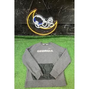 Nike Georgia Bulldogs Sweatshirt‎ Men's Size Medium Gray Crewneck UGA Dawgs
